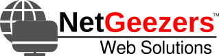 NetGeezers Logo: A Globe and Computer Screen with the Text "NetGeezers Web Solutions"